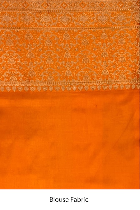 Buy_Naaritva India_Green Kota Doria Embroidery Floral Handwoven Banarasi Saree With Running Blouse _Online_at_Aza_Fashions