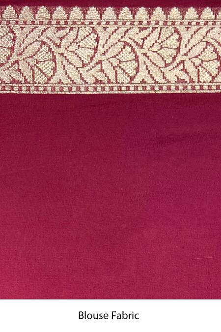 Naaritva India_Pink Handloom Cotton, Chiffon Meena Pattern Banarasi Saree With Running Blouse_Online_at_Aza_Fashions
