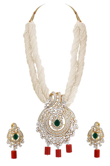 Tizora Multistrand Beaded Necklace Set 