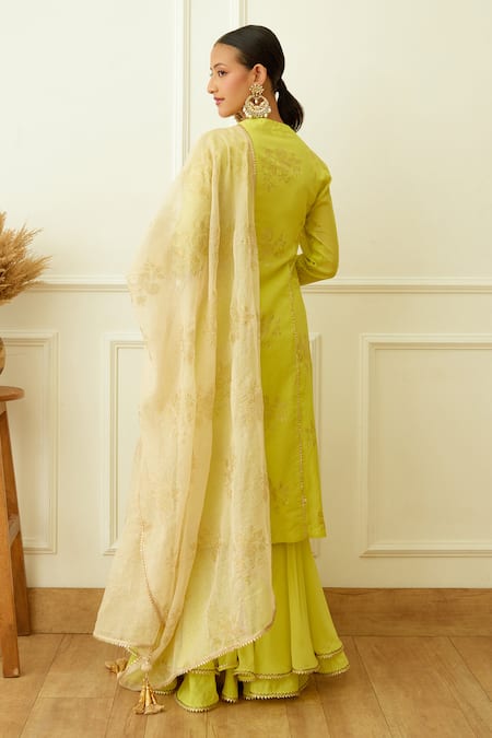 Nikasha Sequin Embellished Kurta Sharara Set 