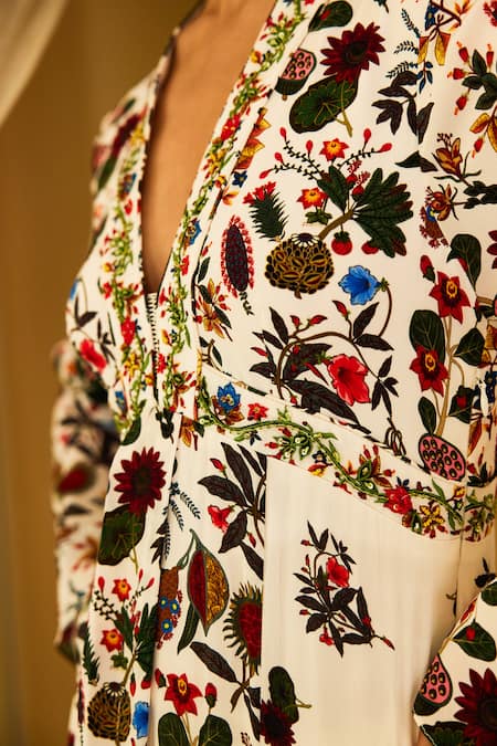 Shop Nikasha Ivory Viscose, Cotton Embroidery, Kohinoor Jaal Print Anarkali And Churidar Set Online at Aza Fashions Shop_Nikasha_Ivory Viscose, Cotton Embroidery, Kohinoor Jaal Print Anarkali And Churidar Set _Online_at_Aza_Fashions