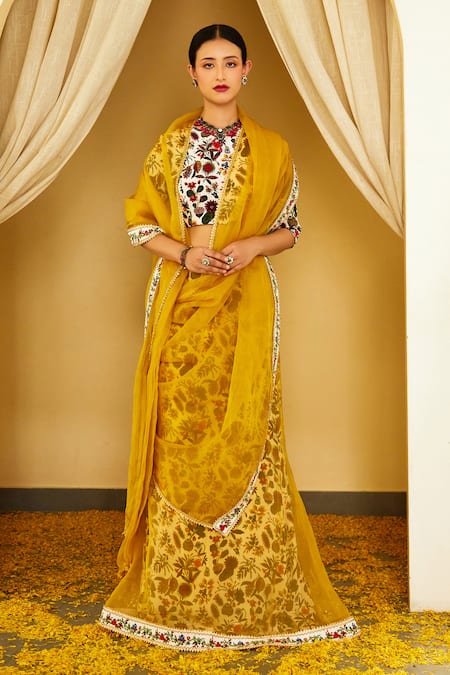 Nikasha Kohinoor Jaal Print Lehenga Set 