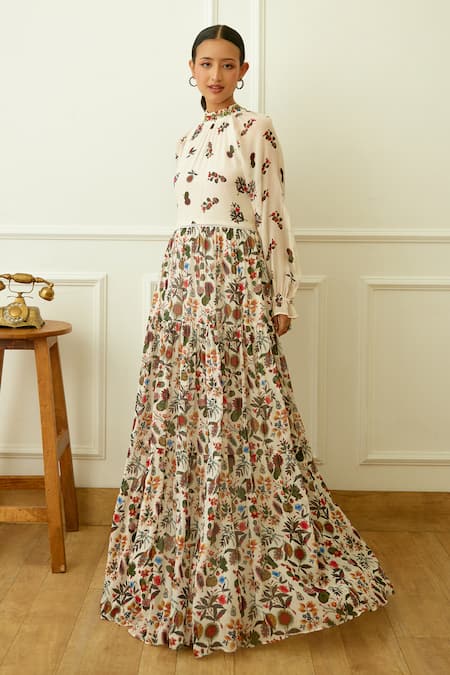 Nikasha Kohinoor Buta Print Maxi Dress 