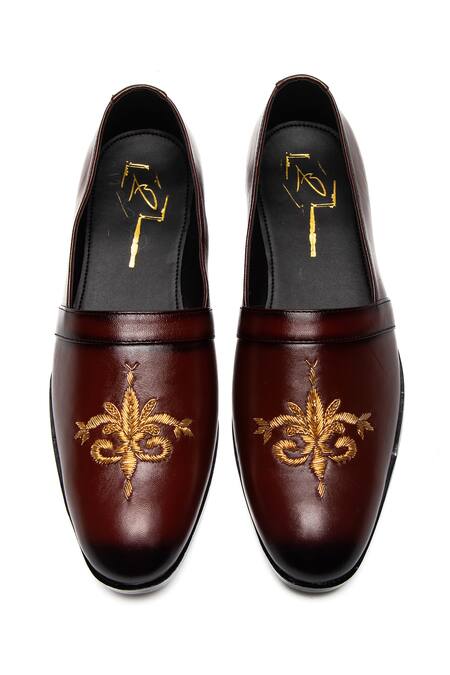 Shop Nidhi Bhandari Red Cherry Beaded Embroidered Moccasins at Aza Fashions Shop_Nidhi Bhandari_Red Cherry Beaded Embroidered Moccasins _at_Aza_Fashions