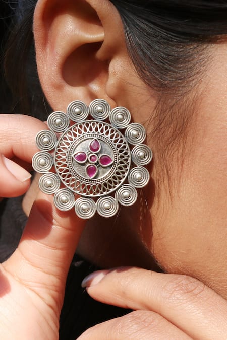 Oxidized Silver Plated Handmade Jhumka Jhumki Earrings Jewelry Women GGGH0  - Etsy