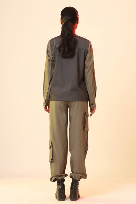 Scribbology Text Panel Jacket With Harem Pant 
