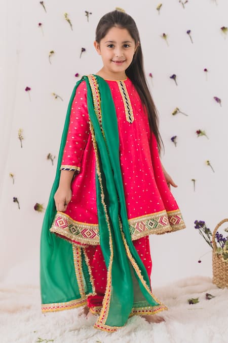 Shop Chotibuti Pink Silk, Cotton, Chiffon Sequins, Lace, Embellished Kurta Salwar Set Online at Aza Fashions Shop_Chotibuti_Pink Silk, Cotton, Chiffon Sequins, Lace, Embellished Kurta Salwar Set _Online_at_Aza_Fashions