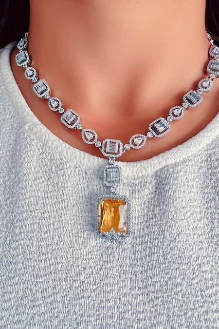 Handmade 14K Yellow Gold Chalcedony Necklace, Blue Chalcedony Necklace,  Unique Blue Gemstone Pendant