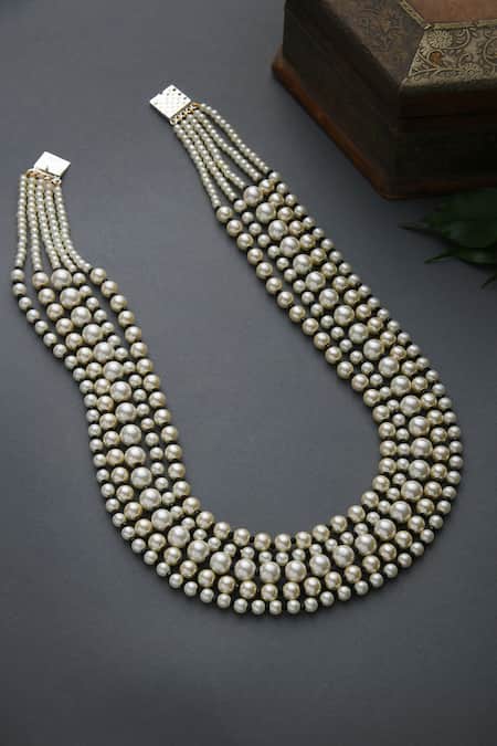 Shop_Paisley Pop_Gold Plated Bead Layered Necklace _at_Aza_Fashions