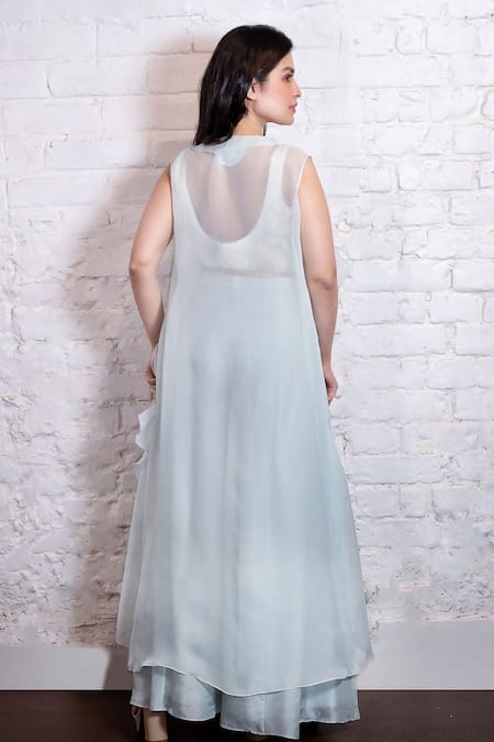 Vasavi Shah Ruffle Jacket Palazzo Set 