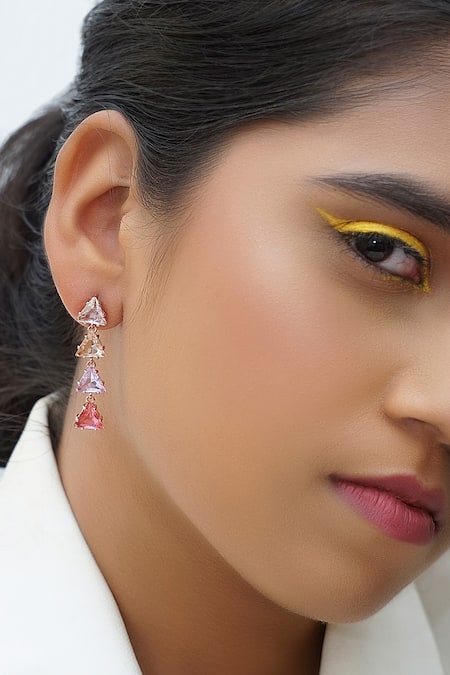 Ishhaara Triangle Shaped Earrings 