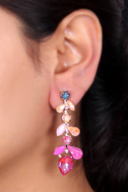 Stunning Crystal Leaf Stud Earrings – Deara Fashion Accessories