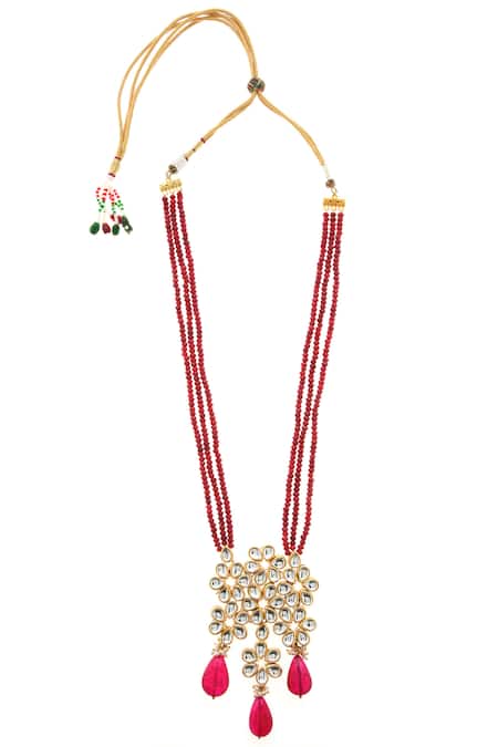 Paisley Pop Kundan Pendant Necklace 