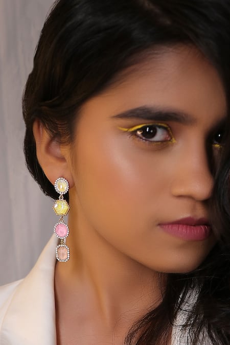 Ishhaara Crystal Embellished Dangler Earrings 