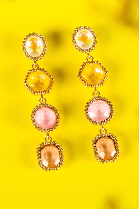 Ishhaara Crystal Embellished Dangler Earrings 