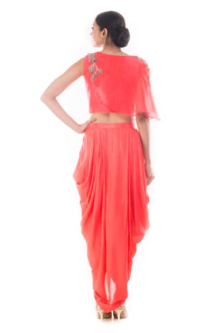 Smriti By Anju Agarwal Saaira Embroidered Crop Top & Skirt Set 