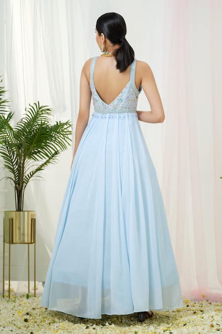 Tamaraa By Tahani Lumos Hand Embroidered Yoke Anarkali With Dupatta 