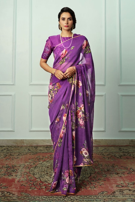 Purple Silk Saree | Leemboodi