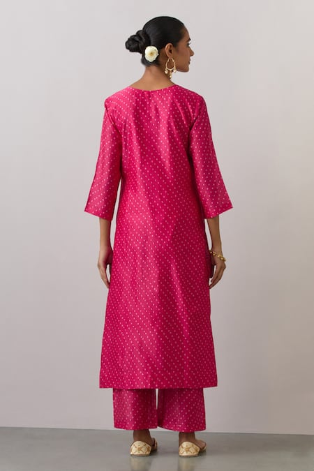 Ikshita Choudhary Bandhani Print Kurta Pant Set 
