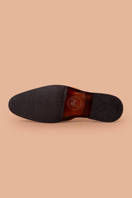 Amrit Dawani Brown Textured Mule Shoes Online at Aza Fashions Amrit Dawani_Brown Textured Mule Shoes_Online_at_Aza_Fashions