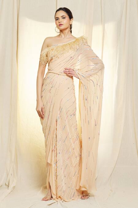 White 2024 saree gown