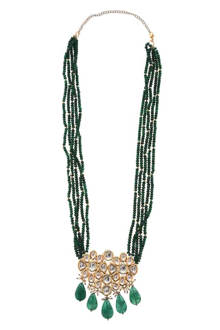 Paisley Pop Kundan Pendant Necklace 