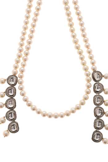 Shop Paisley Pop Gold Plated Pearl Bead Necklace at Aza Fashions Shop_Paisley Pop_Gold Plated Pearl Bead Necklace _at_Aza_Fashions