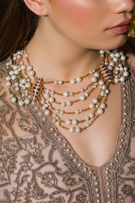 Grand Bridal Lakshmi Layered Choker Necklace Set – Posh Jewelery