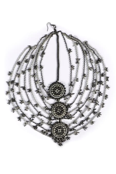 Shop Vaidaan Grey Samar Mathapatti at Aza Fashions Shop_Vaidaan_Grey Samar Mathapatti _at_Aza_Fashions