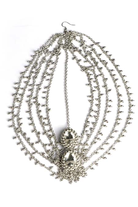 Shop Vaidaan Grey Hanif Mathapatti at Aza Fashions Shop_Vaidaan_Grey Hanif Mathapatti _at_Aza_Fashions