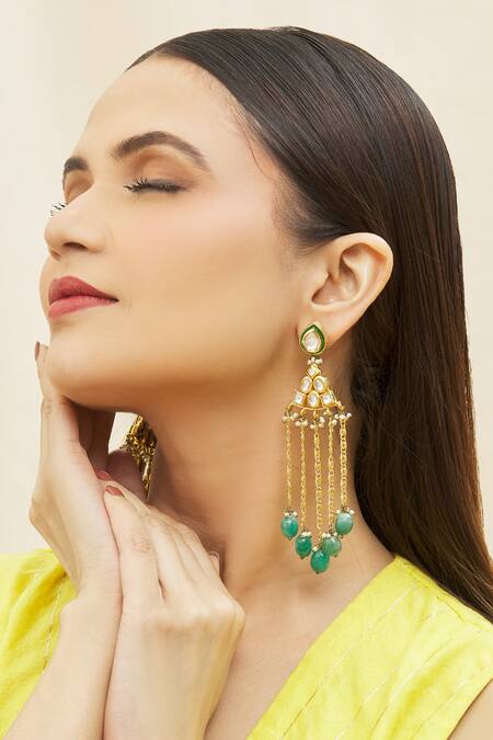 Stylish Party wear long pattern earrings for girls and women. Fashionable long  earrings at very reasonable price.