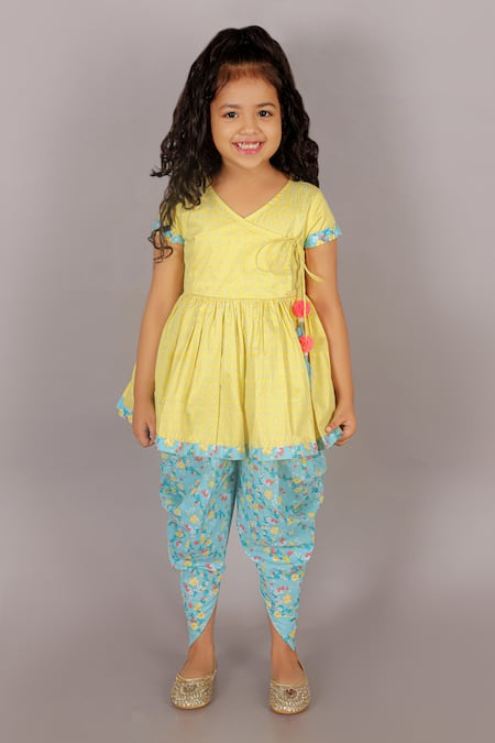 Lil Drama Folklore Printed Kurta & Dhoti Pant Set 