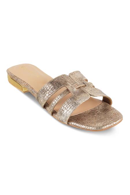 SAS 'Sanibel' Bronze Metallic Slide Thong Sandals - 1… - Gem