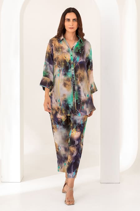 Kameez Multi Color Printed Shirt & Pant Set 