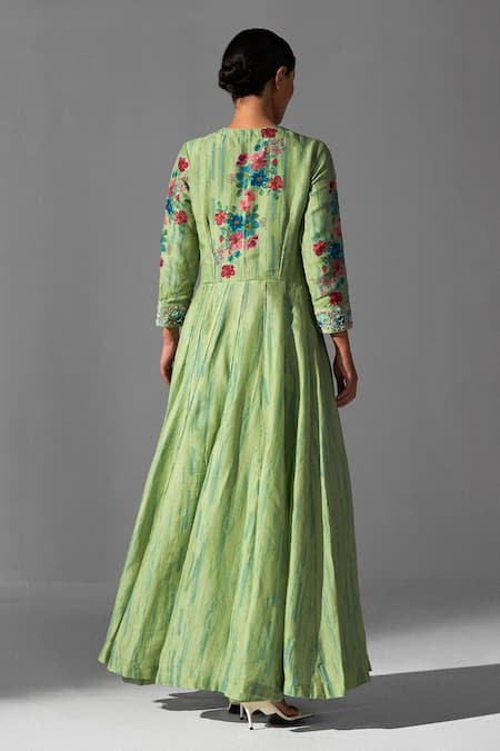 Koashee By Shubitaa Boquet Print Angarkha With Pant 