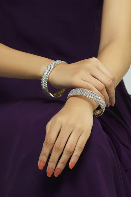 Moh-Maya by Disha Khatri Crystal Bangles Set of 2 