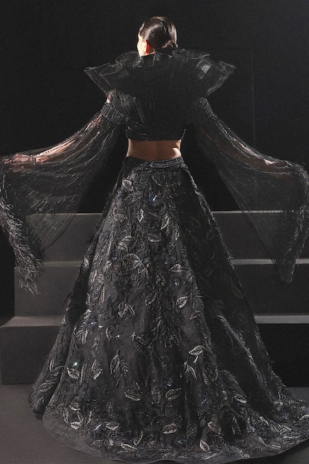 Amit GT Luna Embroidered Lehenga With Structured Blouse 