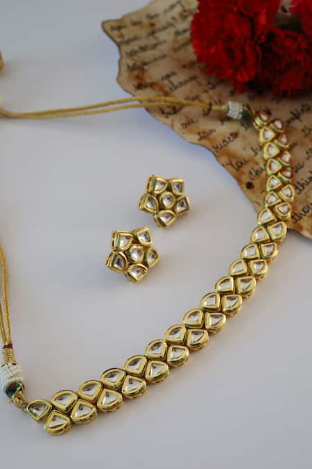 Paisley Pop Kundan Choker Set 