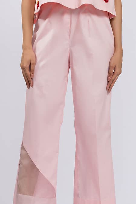 The Dramebaaz CO Pink Cotton Beads Halter Neck Upon Her Blush Top And Pant Set Online at Aza Fashions The Dramebaaz CO_Pink Cotton Beads Halter Neck Upon Her Blush Top And Pant Set _Online_at_Aza_Fashions