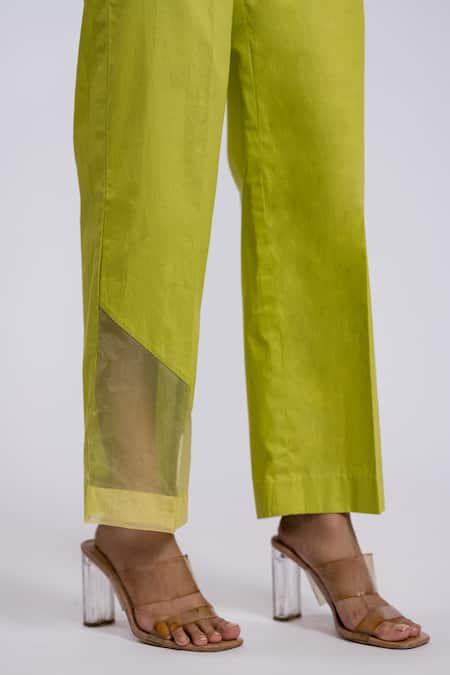 Buy The Dramebaaz CO Green Cotton Beads, Embroidery Halter Neck Top And Pant Set Online at Aza Fashions Buy_The Dramebaaz CO_Green Cotton Beads, Embroidery Halter Neck Top And Pant Set _Online_at_Aza_Fashions