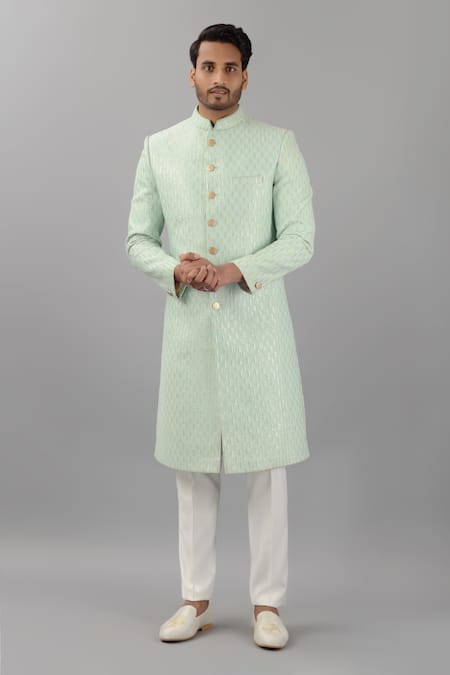 Siddhesh Chauhan Embroidered Sherwani & Pant Set 