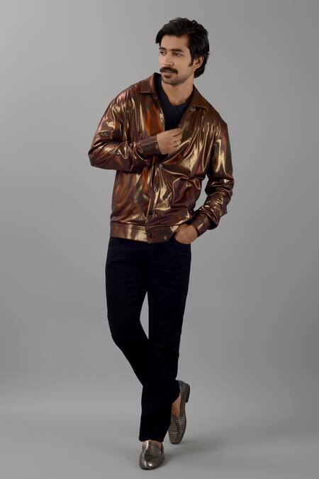 Ralph Lauren Men's Metallic Zip-Front Puffer Jacket - Bergdorf Goodman