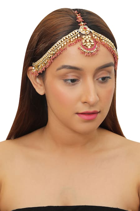 Riana Jewellery Chandbali Drop Mathapatti 