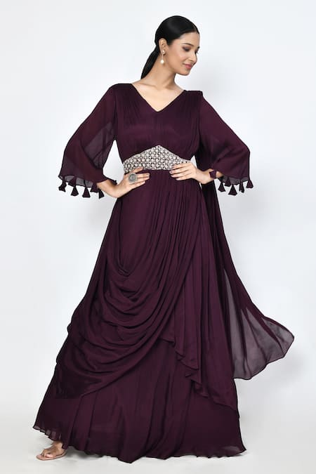 Saree pattern hotsell evening gown