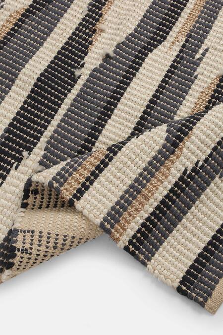 Amoliconcepts_Blue Cotton Embroidery Dori Rug_Online_at_Aza_Fashions