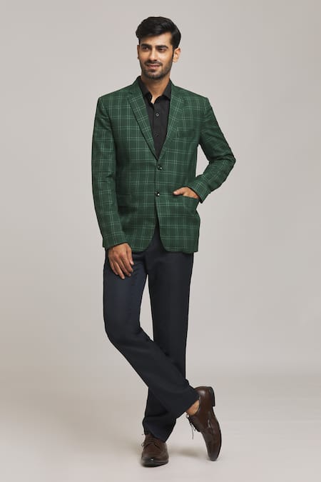 Aryavir Malhotra Checkered Pattern Blazer 