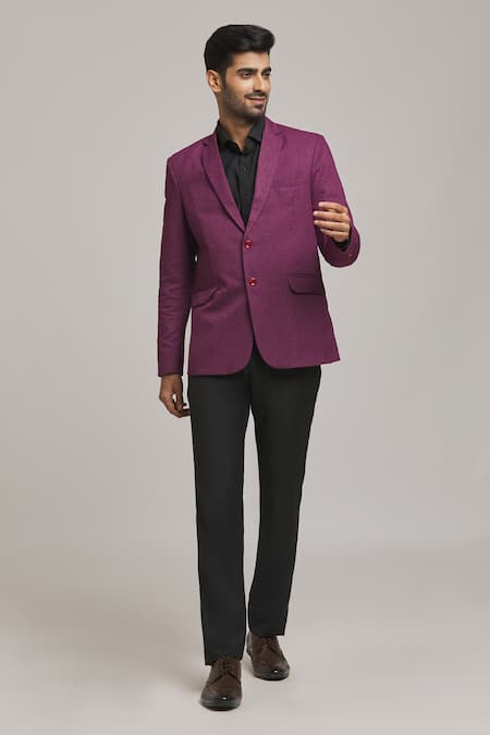 Maroon hotsell suede suit