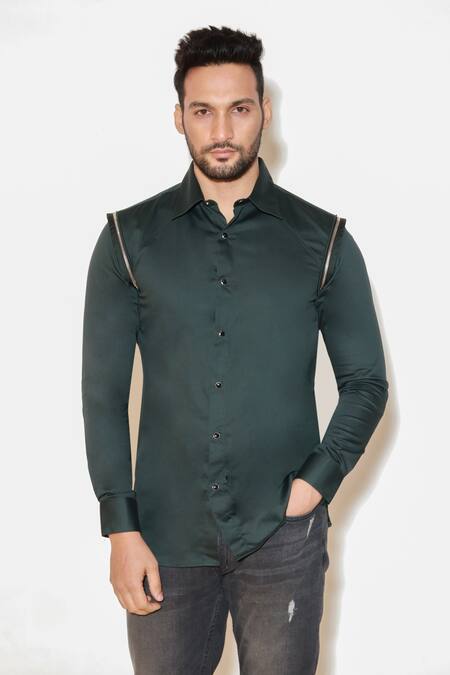 Echke Solid Cotton Shirt 