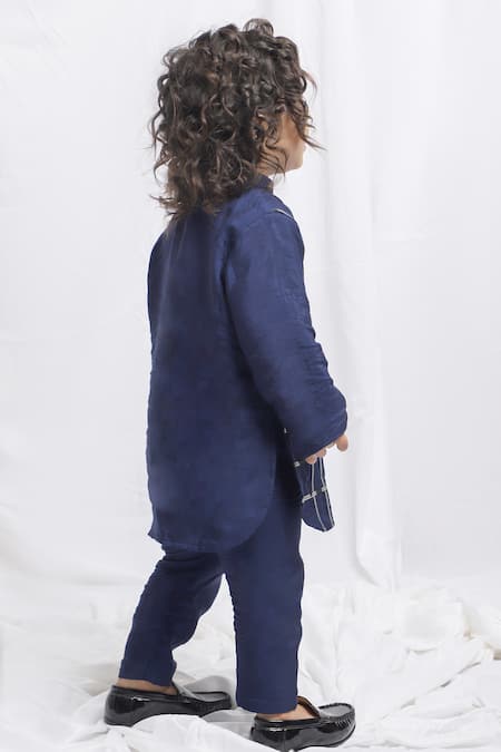 P & S CO Silk Cord Stripe Pattern Kurta With Pant 