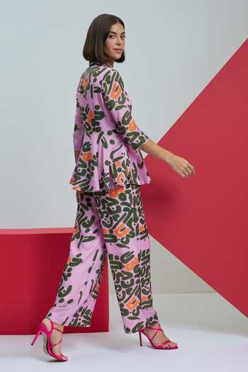 Nautanky Heart Eyes Peplum Top & Pant Set 